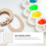 Sewroro 24pcs Horseshoe Shape Wood Cutouts for Crafts Unfinished Wooden Horseshoes DIY Painting Discs Slices Small Cowboy Party Decorations Sewroro