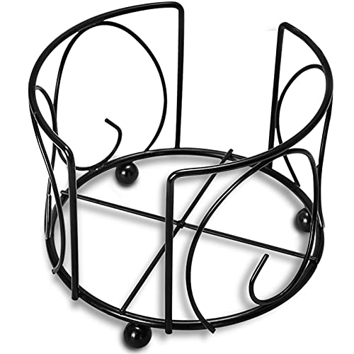 Wood Drink Coasters with Metal Holder, GOH DODD 4 Inch 6 Pieces Wooden Coasters Cup Coaster Set for Bar Kitchen Home Apartment, Walnut Wood GOH DODD