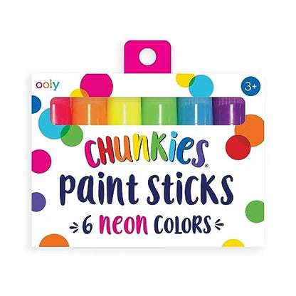 Ooly Chunkies Twistable Tempera Paint Sticks For Kids, No Mess Kids Art Supplies for Kids 4-6, Mess Free Coloring for Toddlers, Classroom Supplies