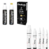 Chalkola Fun Bundle - 2 Jumbo Metallic + 5 White Variety Markers Chalkola
