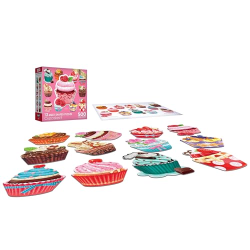 Cra-Z-Art - RoseArt - Mini Shaped - Cupcakes II - 500 Piece Jigsaw Puzzle - WoodArtSupply