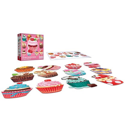 Cra-Z-Art - RoseArt - Mini Shaped - Cupcakes II - 500 Piece Jigsaw Puzzle