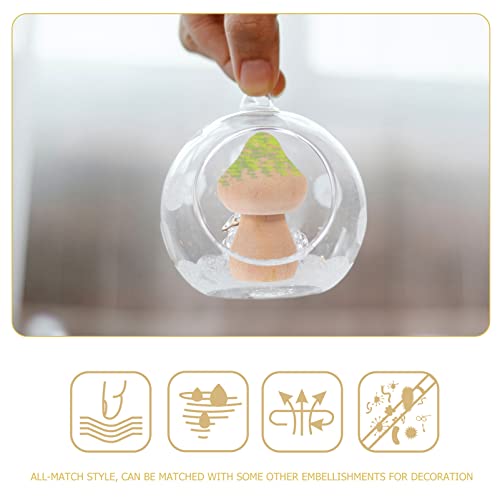 Healifty 50 Pcs Woody Mushroom Unfinished Plain Wooden Peg Doll Wooden People Figures Gifts Wooden Mushroom Head Mini Mushrooms Figures Wooden Healifty