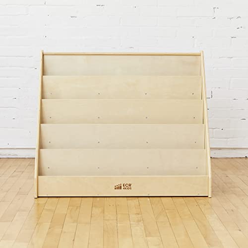 ECR4Kids Single-Sided Book Display, Classroom Bookshelf, Natural ECR4Kids