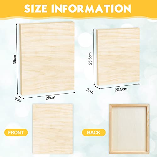 16 Pack Unfinished Wood Canvas Boards Blank Wooden Painting Panels Bulk for Deep Cradle Boards Painting Drawing Pouring Arts, Crafts, Paints and More