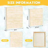 16 Pack Unfinished Wood Canvas Boards Blank Wooden Painting Panels Bulk for Deep Cradle Boards Painting Drawing Pouring Arts, Crafts, Paints and More Tuanse