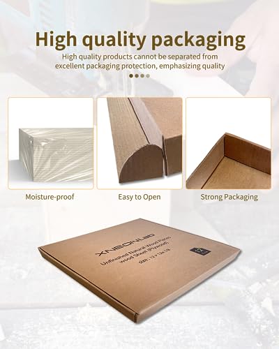 12 Pack Basswood Sheets for Crafts-12 x 12 x 1/8 Inch- 3mm Thick Plywood Sheets with Smooth Surface-Unfinished Craft Wood Boards for Laser Engraving XNEONLab