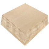 12 Pack 11.8 × 11.8 Inch Basswood Sheets Thin Wood Sheets Plywood Board Basswood Sheets 1/8 inch Square Unfinished Wood Boards for Crafts, DIY shanqian SENENQU