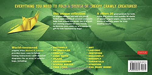 Origami Bugs Kit: Origami Fun for Everyone!: Kit with 2 Origami Books, 20 Fun Projects and 98 Origami Papers: Great for Both Kids and Adults Tuttle Publishing