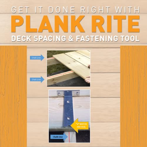 Plank Rite Steel Deck Spacing and Fastening Tool 3 Pack for Use with 5-1/2 Inch Deck Boards | Works for Treated Wood or Composite Decking | Deck Jig Plank Rite