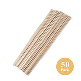Balsa Wood Sticks 1/8 Inch Square Dowels Rod Strips 12" Long - Pack of 50 by Craftiff Craftiff