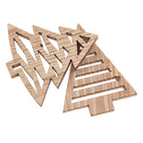 Anneome 54pcs Christmas Wood Chips Wooden Ornaments Christmas Decorations Kids Wooden Toys Kidcraft Playset Unfinished Xmas Cutouts Wooden Snowflake Anneome