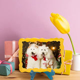 Resin Mold for Photo Frame, 2 Sets of Picture Frame Molds with Stand Holder, Rectangle & Oval of Irregular Edge Silicone Epoxy Molds for DIY Actvty