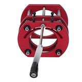 AMONIDA Router Lift, Red Aluminum Alloy Router Lift Base with Stainless Steel Support Rod, 4 Jaw Clamping, for Small Trimming Machines, Small Gong AMONIDA