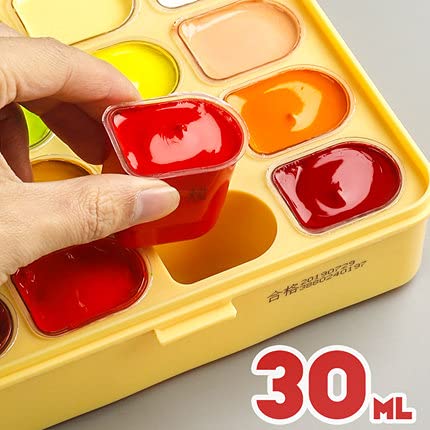 PENTRISTA Gouache Paints Set, 18 Colors*30ml, Jelly Gouache Paint Set with Portable Box, Non Toxic Paint for Canvas and Paper, Art Supplies for PENTRISTA