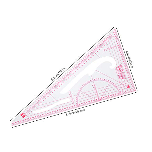 NEWMAY 6 Stlye Sew French Curve Ruler Metric Shaped Plastic Sewing Tools Measure Ruler for Sewing Pattern Making Design DIY Dress Clothing, Bendable - WoodArtSupply