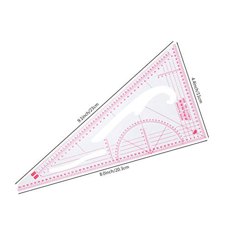 NEWMAY 6 Stlye Sew French Curve Ruler Metric Shaped Plastic Sewing Tools Measure Ruler for Sewing Pattern Making Design DIY Dress Clothing, Bendable NEWMAY