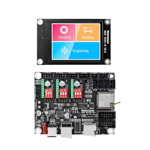 ZEKOLO Laser Engraving Machine Motherboard Makerbase MKS DLC32 V2.1 32Bit Control Board WiFi TS24/TS35-R Support 80W Laser Module (Color : Package ZEKOLO