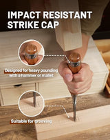 EZARC 6 Pieces Wood Chisel Tool Sets Woodworking Carving Chisel Kit with Premium Wooden Case for Carpenter Craftsman EZARC