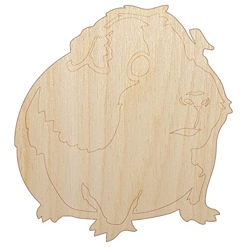 Cute Spotted Guinea Pig Unfinished Wood Shape Piece Cutout for DIY Craft Projects - 1/8 Inch Thick - 4.70 Inch Size Sniggle Sloth