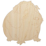 Cute Spotted Guinea Pig Unfinished Wood Shape Piece Cutout for DIY Craft Projects - 1/8 Inch Thick - 4.70 Inch Size Sniggle Sloth