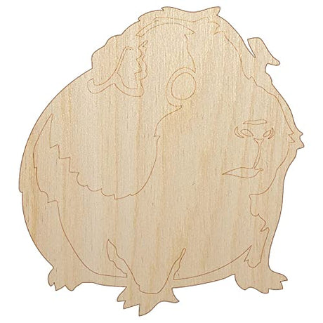 Cute Spotted Guinea Pig Unfinished Wood Shape Piece Cutout for DIY Craft Projects - 1/8 Inch Thick - 4.70 Inch Size Sniggle Sloth