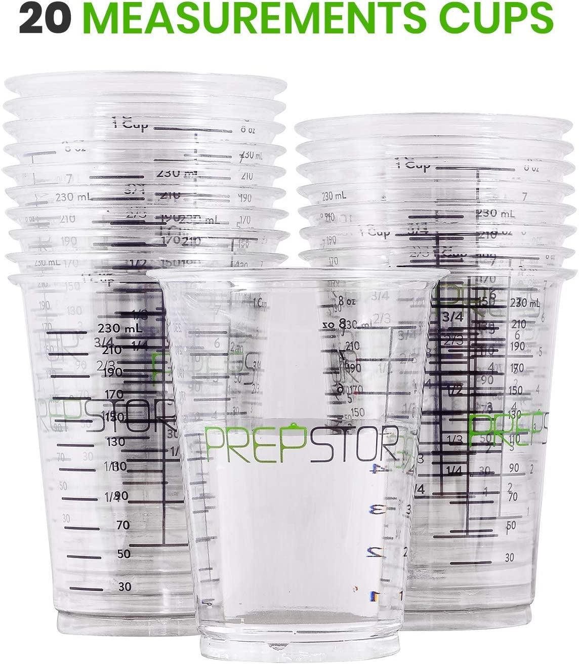 Prestee 50 Disposable Measuring Cups - 8 Oz, Resin Mixing Cups For Epoxy  Resin, Plastic Measuring Cups, Liquid Measuring Cups Plastic, Dry Measuring  Cups