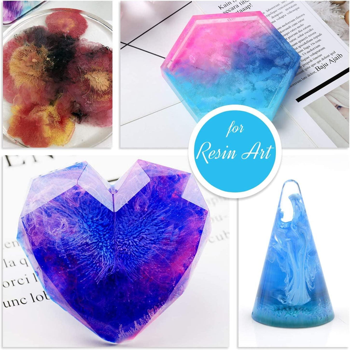 Alcohol Ink Set - 24 Vibrant Colors Alcohol-Based Ink for Resin Petri Dish Making, Epoxy Resin Painting - Concentrated Alcohol Paint Color Dye for WoodArtSupply