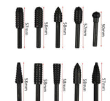 10PCS Woodworking Twist Drill Bits, Wood Carving File Rasp Drill Bits 6.3Mm(1/4") Shank Electrical Tools Woodworking Rasp Chisel Shaped Rotating WoodArtSupply