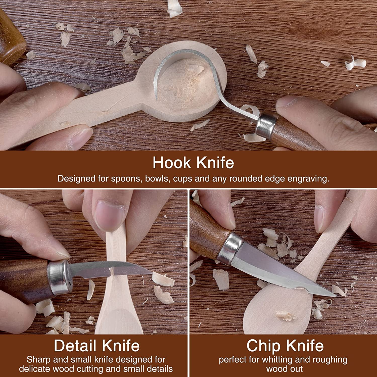 Wood Whittling Kit for Beginners Razor Sharp Wood Carving Knife
