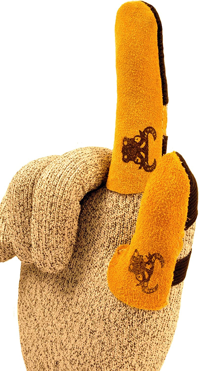 G & F Finger Guard and Thumb Guard Made of Leather 1 or 10 Pieces WoodArtSupply