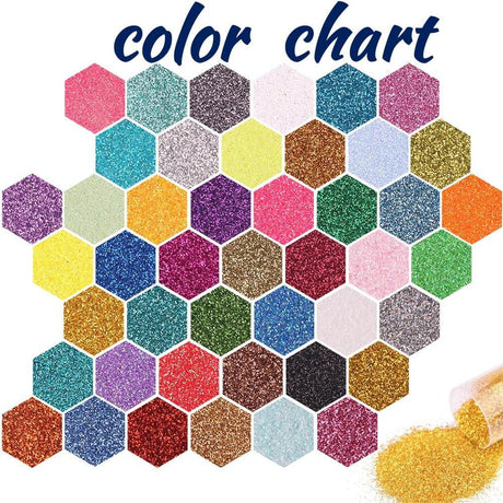 Ultra Fine Glitter 45 Colors Set, Holographic Glitter Powder for Tumblers, Arts and Craft Glitter, Iridescent Glitter for Epoxy Resin, Cosmetic WoodArtSupply