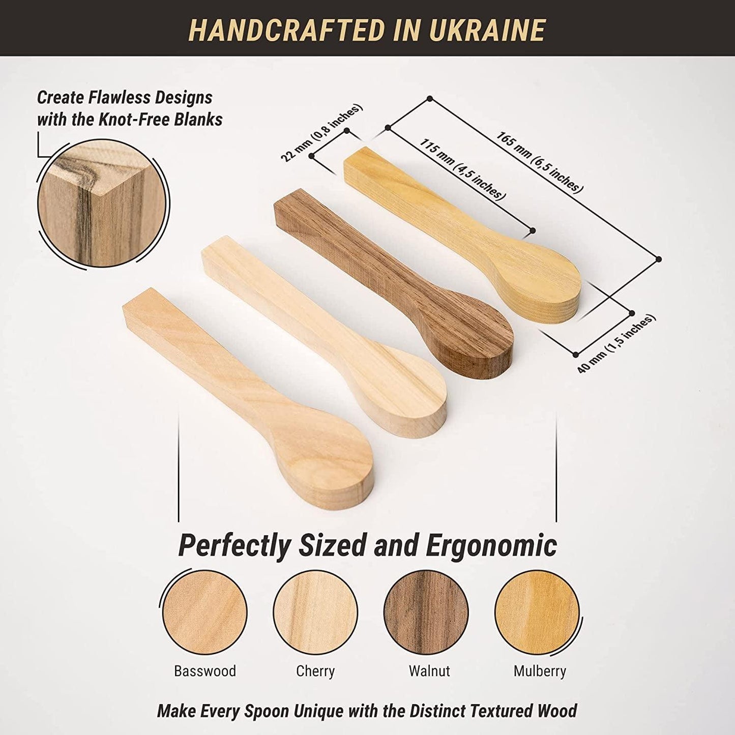 Wood Carving Spoon Blank Unfinished Wood Carving Spoon Carving Kit Wooden Blank Spoon - WoodArtSupply