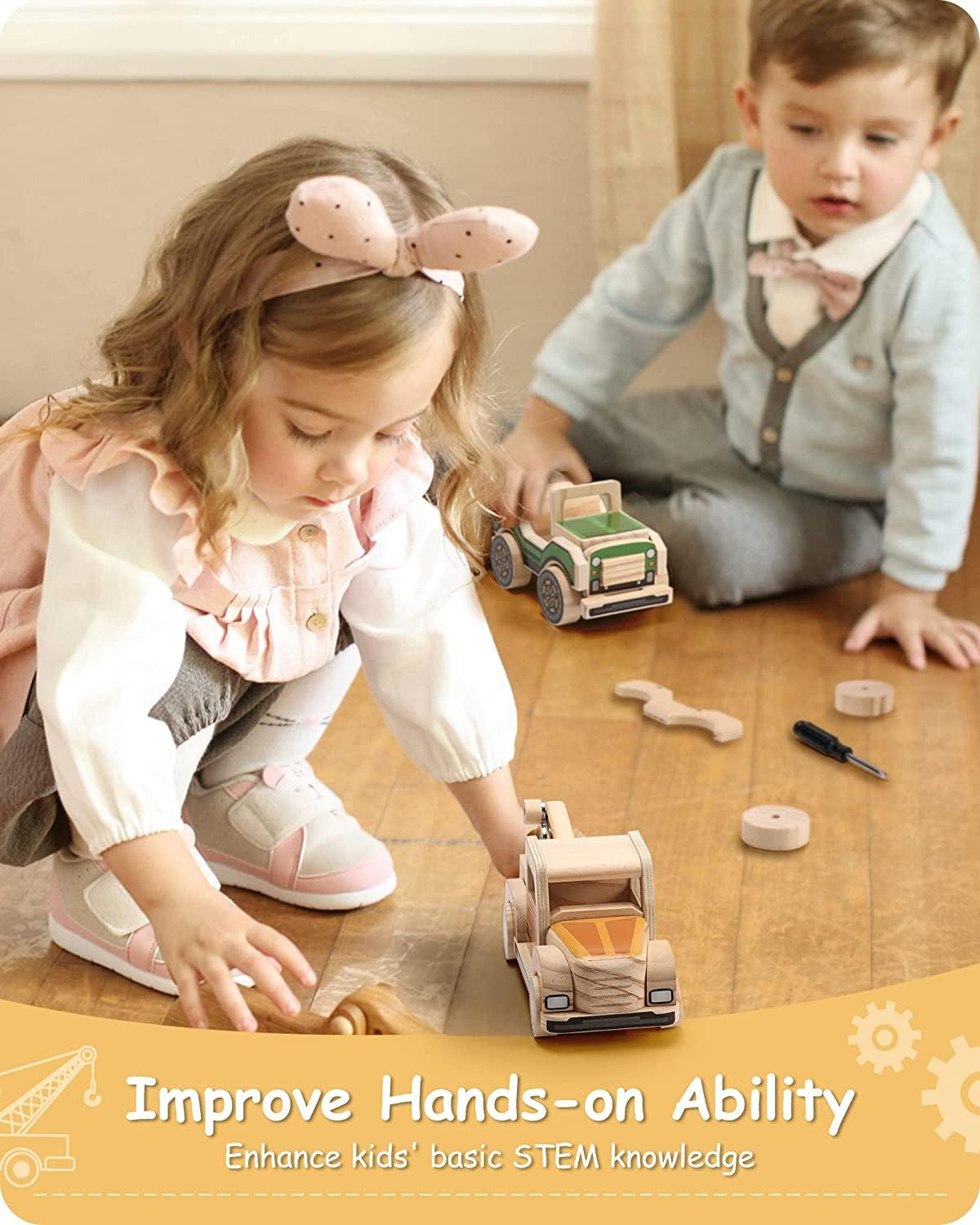 Woodworking Building Kit, 4-In-1 Kids STEM Projects Set, DIY Wood Crafts Assembly WoodArtSupply