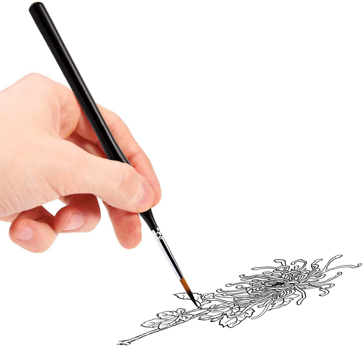 9 Pieces Fine Detail Paint Brush Miniature Mini Paints Brush Set for Acrylic, Watercolor WoodArtSupply