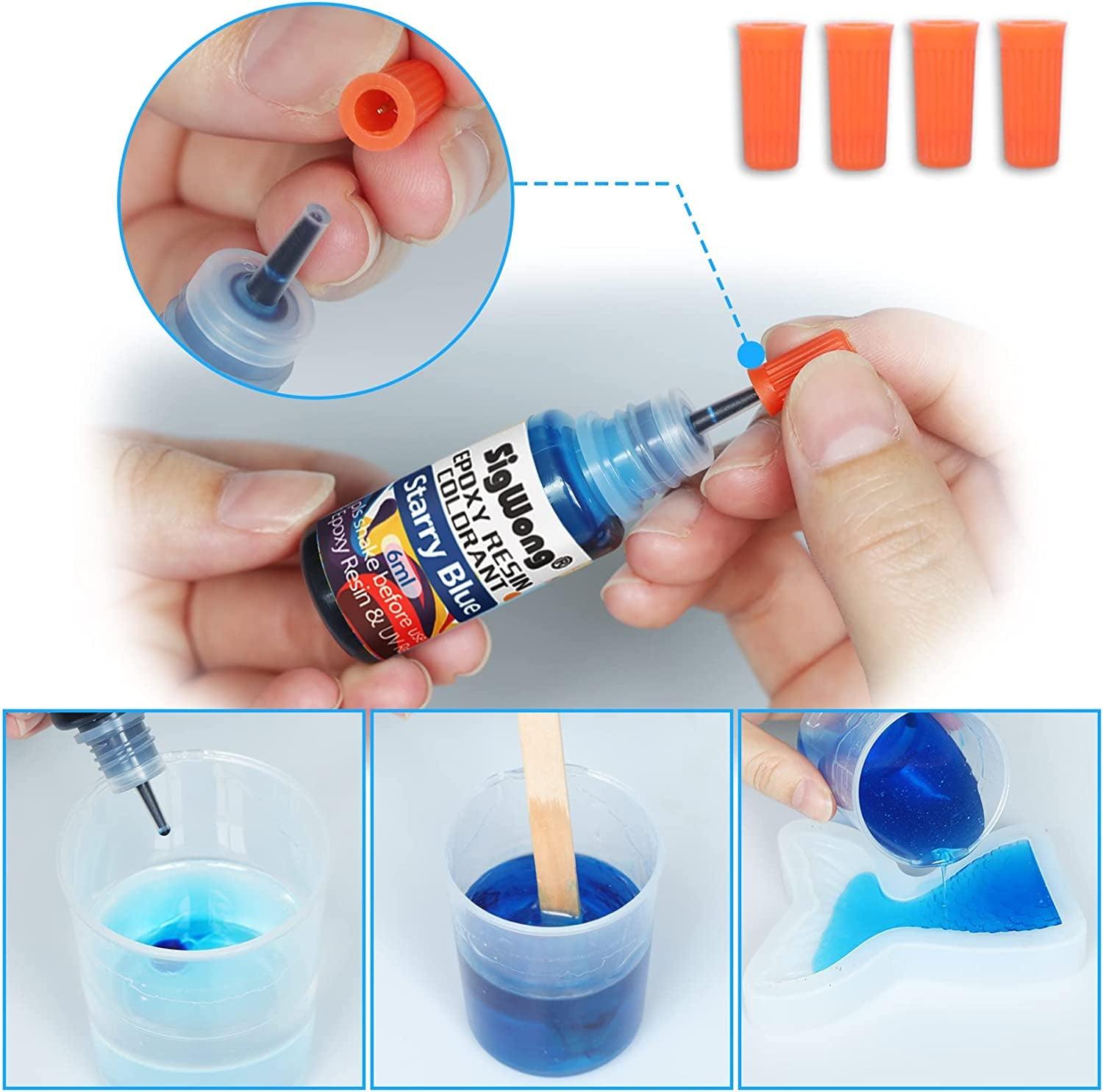 Epoxy Resin Pigment - 24 Colors Liquid Translucent Epoxy Resin Colorant, Highly Concentrated Dye for DIY Jewelry Making, Paint, Craft - 6Ml Each, WoodArtSupply