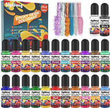 Epoxy Resin Pigment - 24 Colors Liquid Translucent Epoxy Resin Colorant, Highly Concentrated Dye for DIY Jewelry Making, Paint, Craft - 6Ml Each, WoodArtSupply