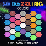 Craft Resin Mica Powder 26 Solid Colors, 4 Neon Glow for Epoxy Resin - 100% Natural, Cosmetic-Grade Resin Color Pigment Powder for Epoxy Resin DIY WoodArtSupply