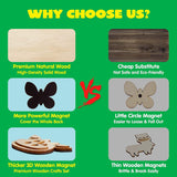 Wooden Magnets, Spring Arts & Crafts for Boys and Girls Ages 4+, Childrens Painting Craft Activities Kit WoodArtSupply