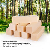 8 Pack Basswood Carving Blocks 6 X 1.5 X 1.5 Inch, Large Whittling Wood Carving Blocks Cubes Kit for Kids Adults Beginners or Expert, Fowecelt