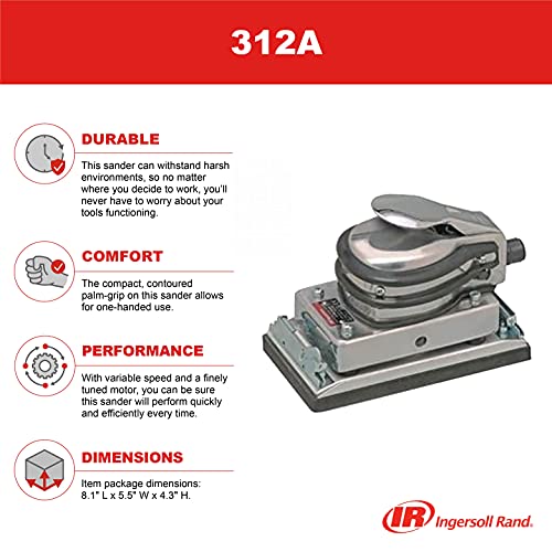 Ingersoll Rand Ingersoll-Rand 312A Heavy Duty 7-Inch Orbital Pneumatic Sander - WoodArtSupply