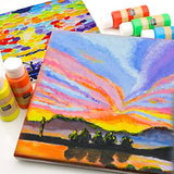 Artecho Acrylic Paint Set 48 Colors 2oz/59ml, Art Craft Paint for Art Supplies, Paint for Canvas, Rocks, Wood, Fabric and Ceramic, Non Toxic Paint Artecho