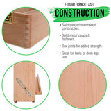 U.S. Art Supply Newport Extra Large Adjustable Wood Table Sketchbox Easel, Paint Palette, Premium Beechwood - Portable Wooden Artist Desktop Case - U.S. Art Supply
