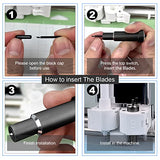 50PCS Replacement Blades Compatible with Cricut Explore Air 2/Air 3/Maker/Maker 3/Expression, 10PCS Fine Point Blades, 10PCS Deep Point Blade and Aleybloodes