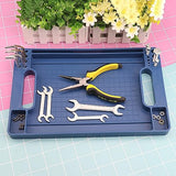 GENHAKON 3 Pieces, Flexible Tool Tray, Rubber Tool Mat Trays, Non-Slip Tool Organizer, Heat and Oil Resistant Rubber, for Automotive and Home Tool GENHAKON