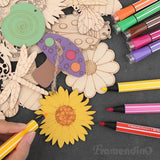 Framendino, 80 Pack Wooden Spring Ornaments to Paint DIY Blank Unfinished Wood Cutouts Ornament for Home Crafts Hanging Decorations Insect Dragonfly Framendino