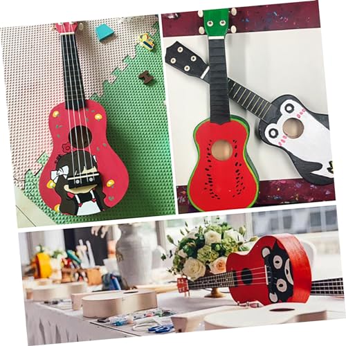 Toyvian 3 Sets Diy Ukulele Soprano Ukulele Kit Unfinished Ukulele Guitar Kit Ukulele Decoration Kit Music Instruments for Adults Diy Musical Toyvian