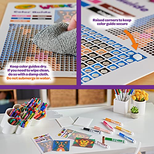 Crayola Wixels Animals Activity Kit, Pixel Art Coloring Set, Gift for Kids, Ages 6, 7, 8, 9 - WoodArtSupply