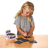 Colorations Scratch Art Kit, 125 Mini Notes, Arts & Crafts, for Kids, 3.25 inch x 3.25 inch Notes, Desktop Dispenser Colorations