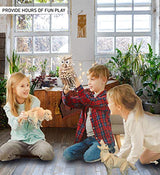 Puzzled Bundle of Owl, Wolf and Buffalo Wooden 3D Puzzle Construction Kits, Fun Unique and Educational DIY Wild Animals Toys Assemble Model Puzzled